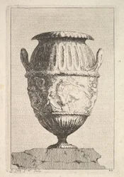 Suunnittelu maljakolle, jossa on Bacchic Frieze, alkaen: Maljakot, 1746.