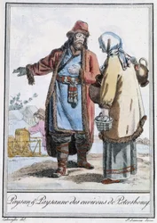 Talonpoika ja Pietarin talonpoika - Grasset St Sauveurin "" Encyclopedia of Travels" -julkaisussa, toim. 1796