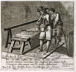 Kuvitus Jean de La Fontainen saduista (kaiverrus).