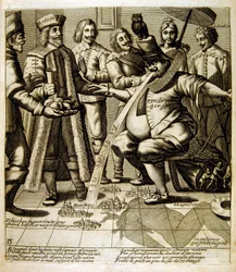 Kuvitus Jean de La Fontainen saduista (kaiverrus).
