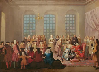 Espanjalainen Philip V luovutti kultaisen fleecen Tessen marsalkkalle Ranskan Espanjan-suurlähettiläänä vuonna 1724