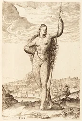 Nuori Pictish Woman, c1585 (bw-kaiverrus)