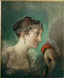 Mme. Alexandre de la Rochefoucauld ... (öljyväriluonnos)