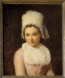 Sougeresin pormestarin Francois Lamyn vaimon Catherine Marie Tallardin (1772-1825) muotokuva Jacques Louis Davidin (1748-1825) Yonne-maalauksessa 1795 su. 0,64x0,54 m - Sougen pormestarin Francois Lamyn vaimon Catherine Marie Tallardin (1772-1825) muotokuv