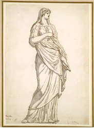 Tutkimus Sabine-patsaasta Villa Medicistä, n. 1775-1780.
