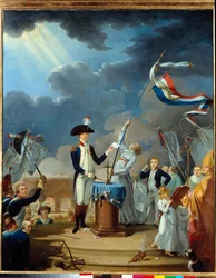 La Fayetten (Lafayette) vala liiton juhlissa 14. heinäkuuta