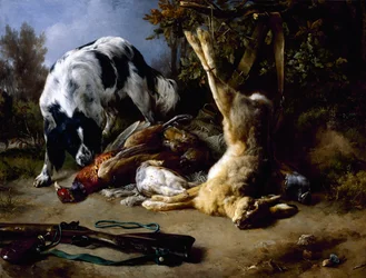 Spanieli kuolleiden asetelmilla, 1837