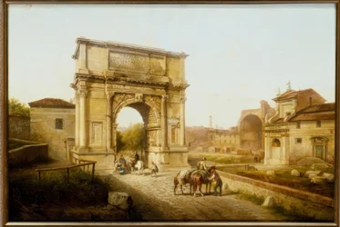 Rom, Titusbogen / Gemälde von Jakob Alt, 19. Jh.