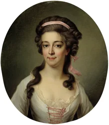 Muotokuva kreivitär Maria Eleonora Lewenhauptista, os. Koskull 1765-1823.