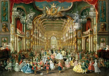Naamioball Hoftheaterissa, Bonnissa, 1754