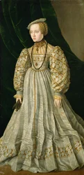 Itävallan arkkiherttuatar Anna 1528-1590, keisari Ferdinand I:n tytär, noin 1545