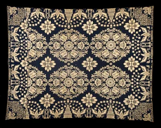 Maatalous ja valmistajat Double-kangaspeitto, c. 1821-1828 (villa ja puuvilla)