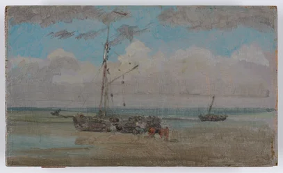 Sininen ja harmaa: purku, noin 1883-84 (öljy puupaneelille).
