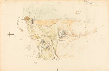 Draped figuuri, makuuasentoon, 1892.