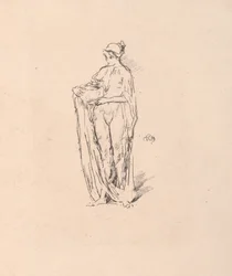 Tyttö kulholla, 1895.