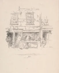 Maunders Fish Shop, Chelsea, 1890.