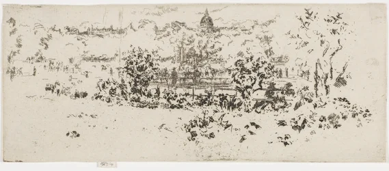 Pantheon, Luxembourg Gardens, n. 1892-1893 (etsaus paperille)