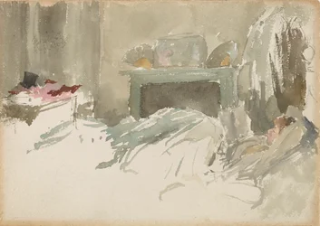 Lepää sängyssä, 1883-1884.