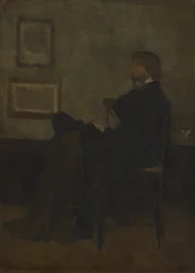 Tutkielma teokseen Sommitelma harmaassa ja mustassa, nro 2: Thomas Carlylen muotokuva, 1872-73.