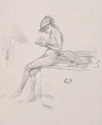 The Little Nude Model Reading, 1890.