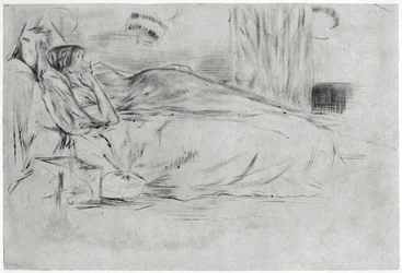 Malli, makuulla, c1864 1904.