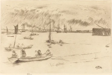 Thames kohti Erithiä, n. 1877.