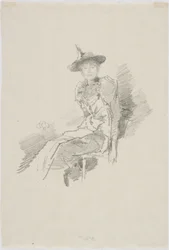 Siivekäs hattu, 1890 (litho paperilla)