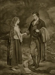 Robert Burnsin ja Highland Maryn kihlattu, 1785, kuvitus teoksesta "Hutchinson