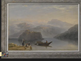 Lago Maggiore (?) (öljy kankaalle)