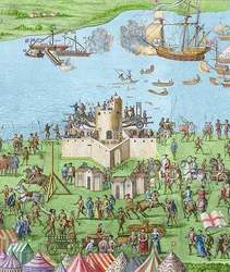 Mary Rosen uppoaminen Solentin taistelun aikana, 1545, 1778 (kaiverrus) (myöhempi väritys)