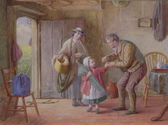 Penni itsellesi, noin 1870 (akvarelli).