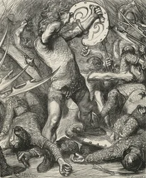Hereward raivasi tiensä normannien joukkoon -