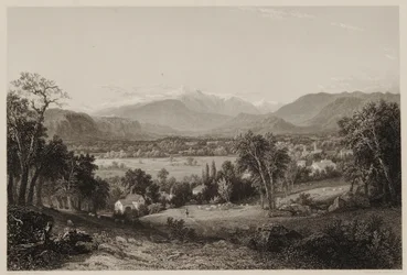 Mount Washington Conwayn laaksosta John F. Kensettin mukaan, kaiverrus James Smillie, painanut J. Dalton