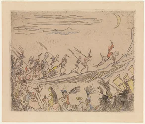 Helvetin kulkue, noin 1887 (etsaus)