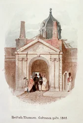 British Museum, sisäänkäynti, 1848