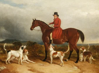 William Phillips Risca Manorista, Monmouthshire koirien kanssa, 1850-55