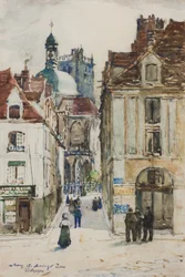 Dieppe, Rue Notre Dame, laiturilta, n. 1900