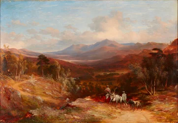 Lochnagar etsii Glen Gelderiä (öljy kankaalle)