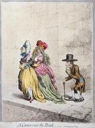 A Corner near the Bank, tai Esimerkki isille, julkaissut Hannah Humphrey.