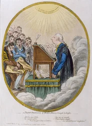 A Petty Professor of Modern History tuotu esiin, julkaissut Hannah Humphrey vuonna 1810 (etsaus akvatintalla)