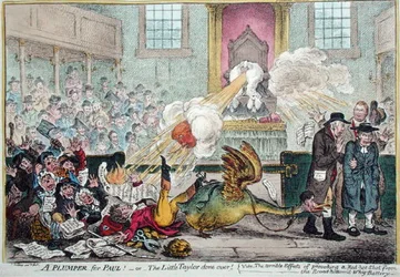 Pulloinen Paulille! tai Pikku Taylor on valmis! eli Hannah Humphreyn vuonna 1807 julkaiseman Broad Bottom