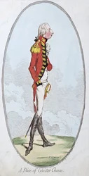 A Slice of Gloster Cheese, julkaissut Hannah Humphrey vuonna 1795 (käsinvärinen etsaus)