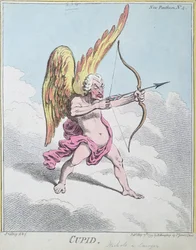 Cupid, julkaissut Hannah Humphrey vuonna 1799 (käsinvärinen etsaus)