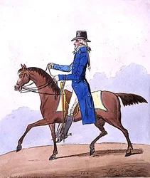 Equestrian Elegance tai A Noble Scot, metamorfoitu, julkaisi Hannah Humphrey vuonna 1803 (käsinvärinen etsaus)