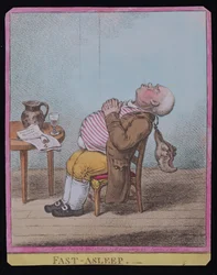 Fast Sleep, julkaissut Hannah Humphrey vuonna 1806 (käsinvärinen etsaus) (katso myös 189789)