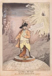 Gloria Mundi, tai Paholainen puhuttelee aurinkoa, pubi. 1782 (käsinvärinen kaiverrus)