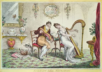 Harmonia ennen avioliittoa, 1805 (värikaiverrus)
