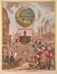 Hän ohjaa lentoaan, pubia. 1810 (käsinvärinen kaiverrus)