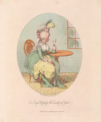 Hänen kuninkaallinen korkeutensa Yorkin herttuatar, pubi. 1792 (käsinvärinen kaiverrus)