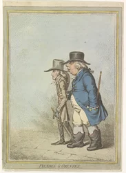 Karikatyyri William V:stä, 1797 Pylades & Orestes (otsikko esineessä)
